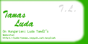 tamas luda business card